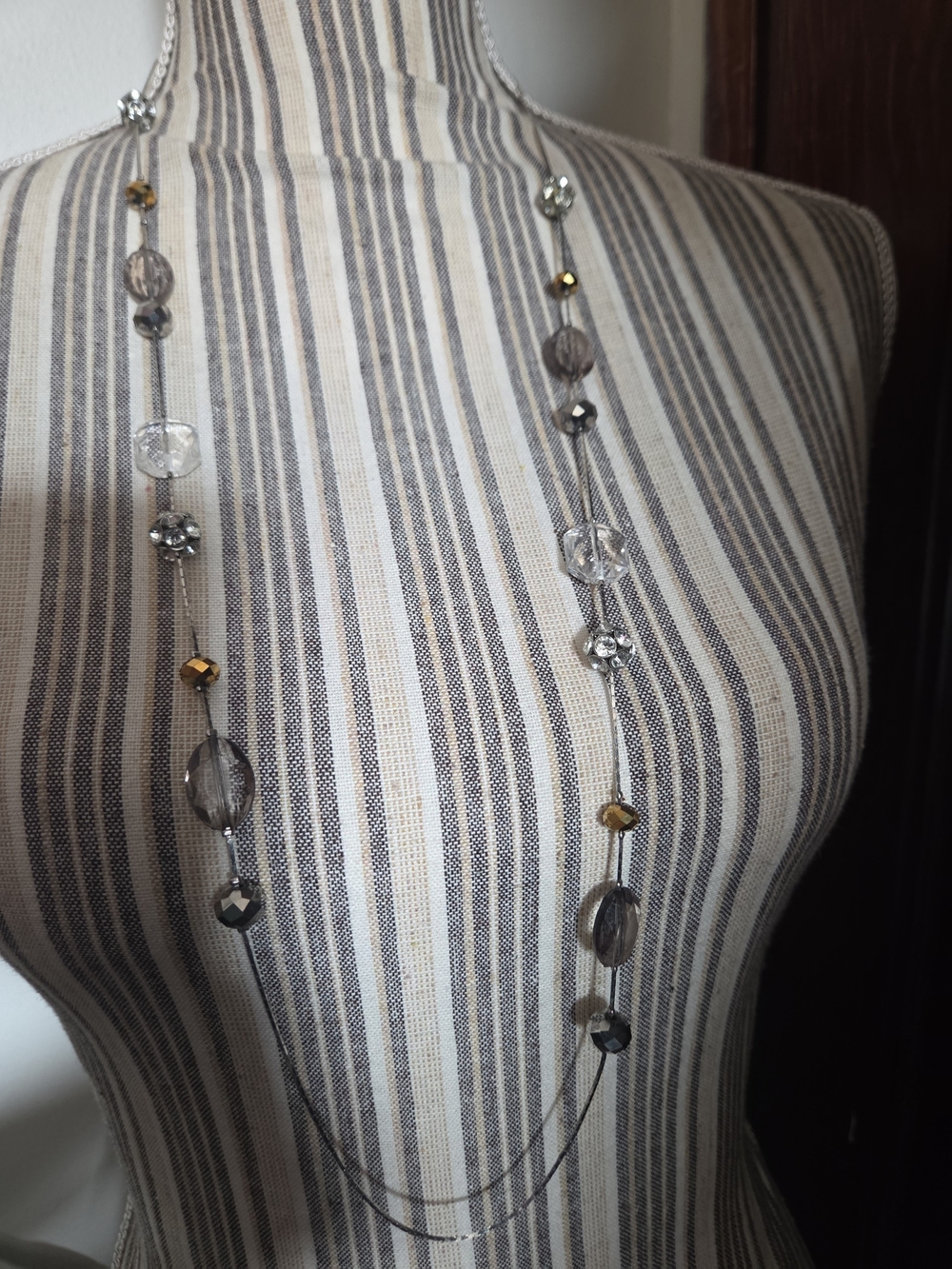 Delicate Multi-Bead Crystal Necklace